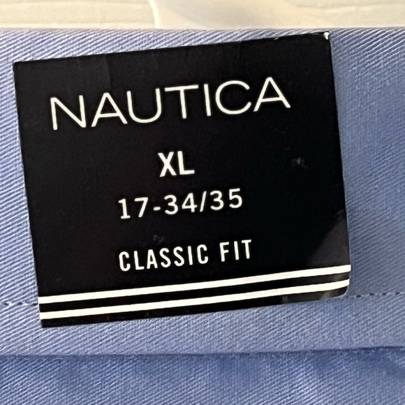 NWT NAUTICA Extra Large Solid Light Blue Long Sleeve Shirt - Picture 2 of 5